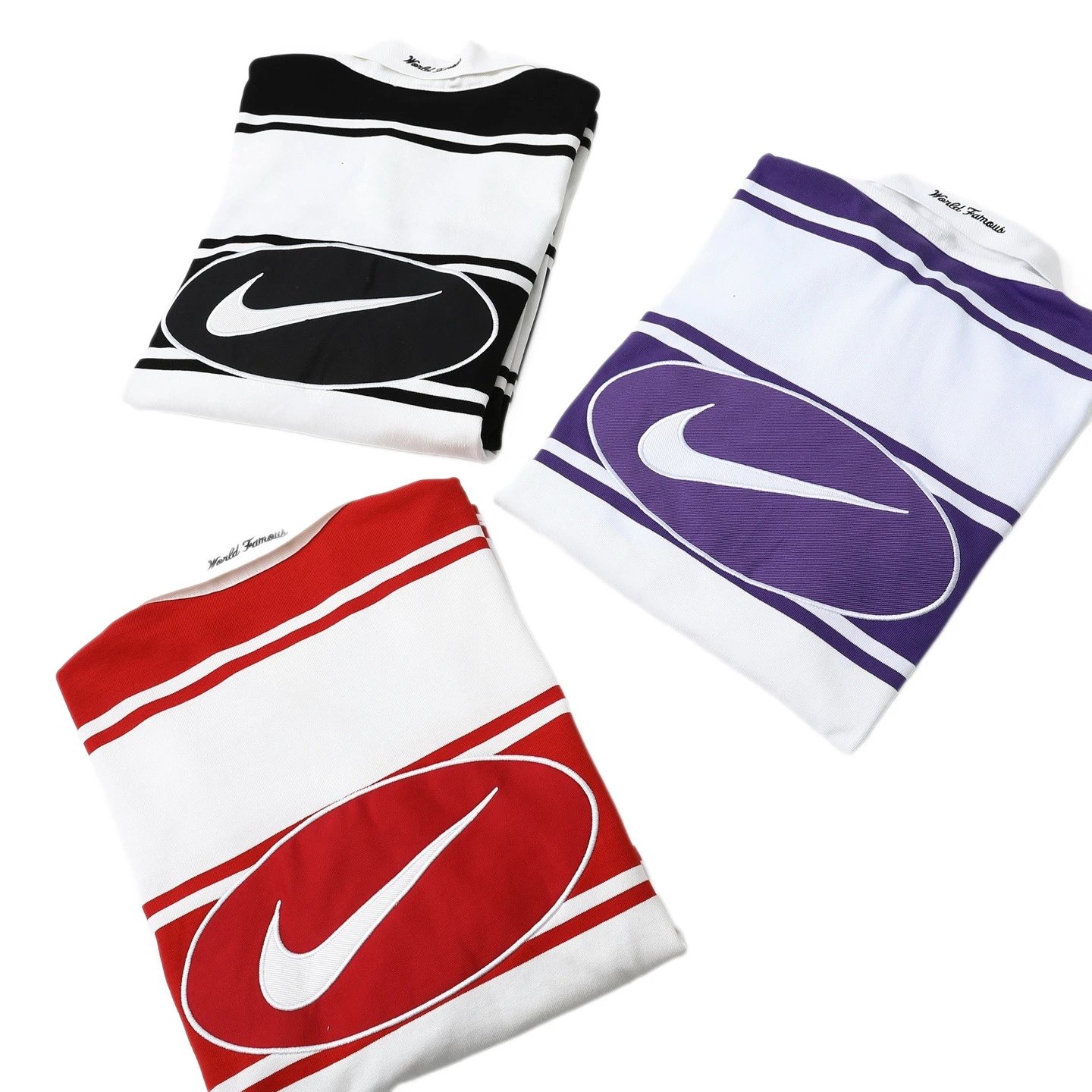 Nike World Famous Striped Long Sleeve Rugby Shirt