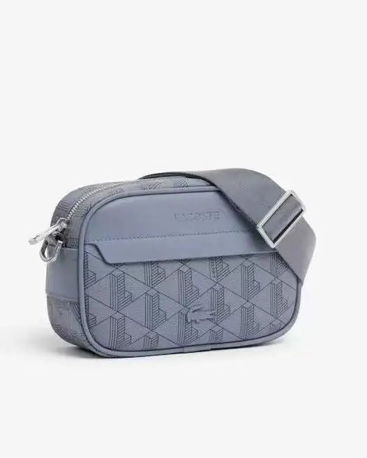 Lacoste Geometric Print Camera Crossbody Bag