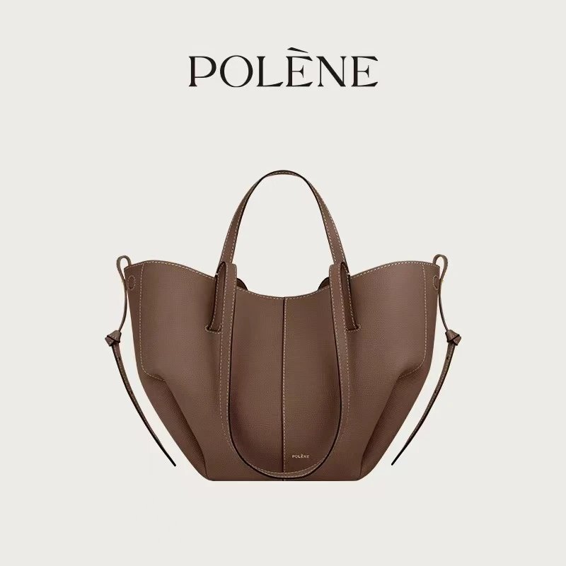 Pol&egrave;ne Num&eacute;ro Dix Structured Leather Tote Bag