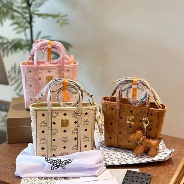 MCM Visetos Mini Tote Bag
