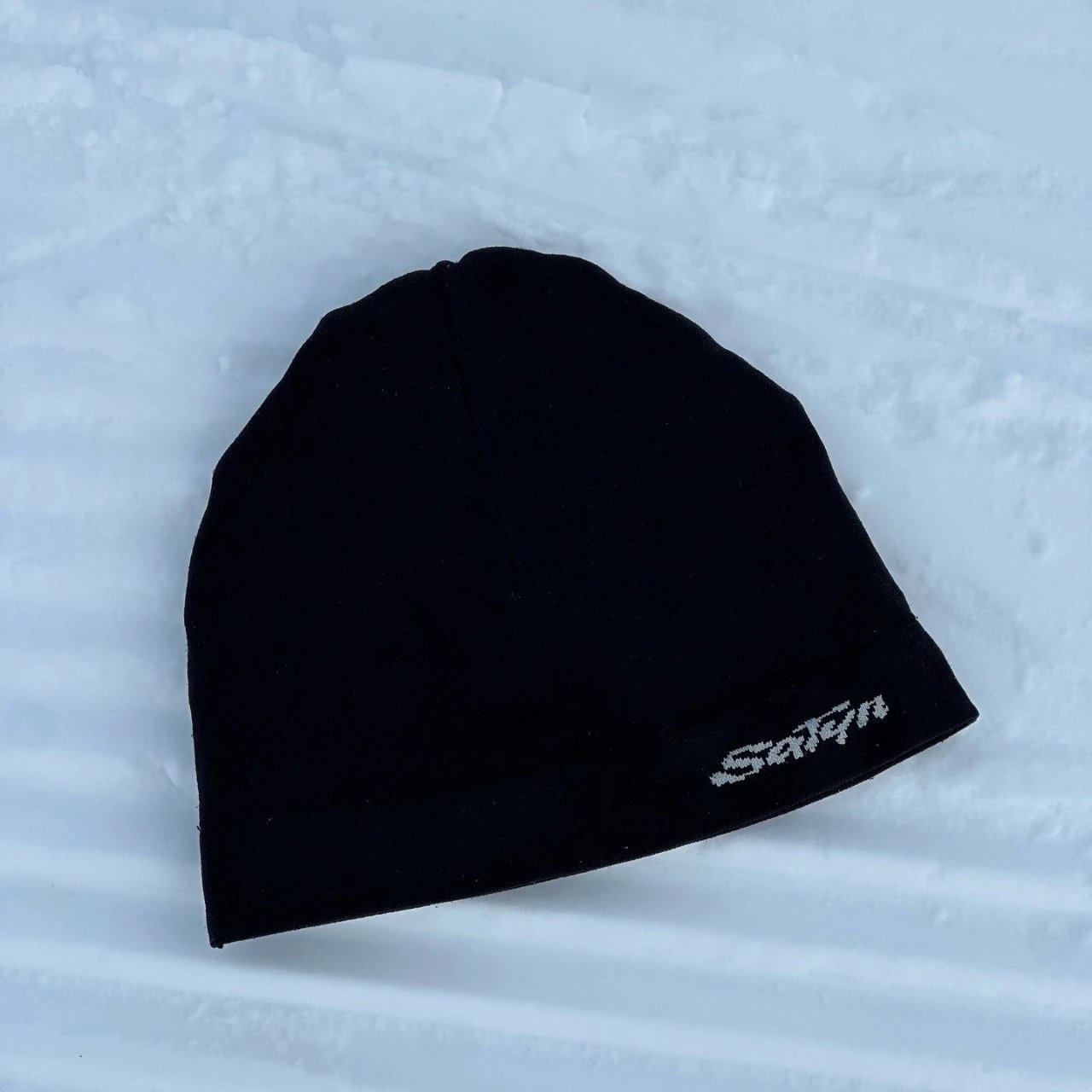 Satyn Embroidered Logo Cuffed Knit Beanie
