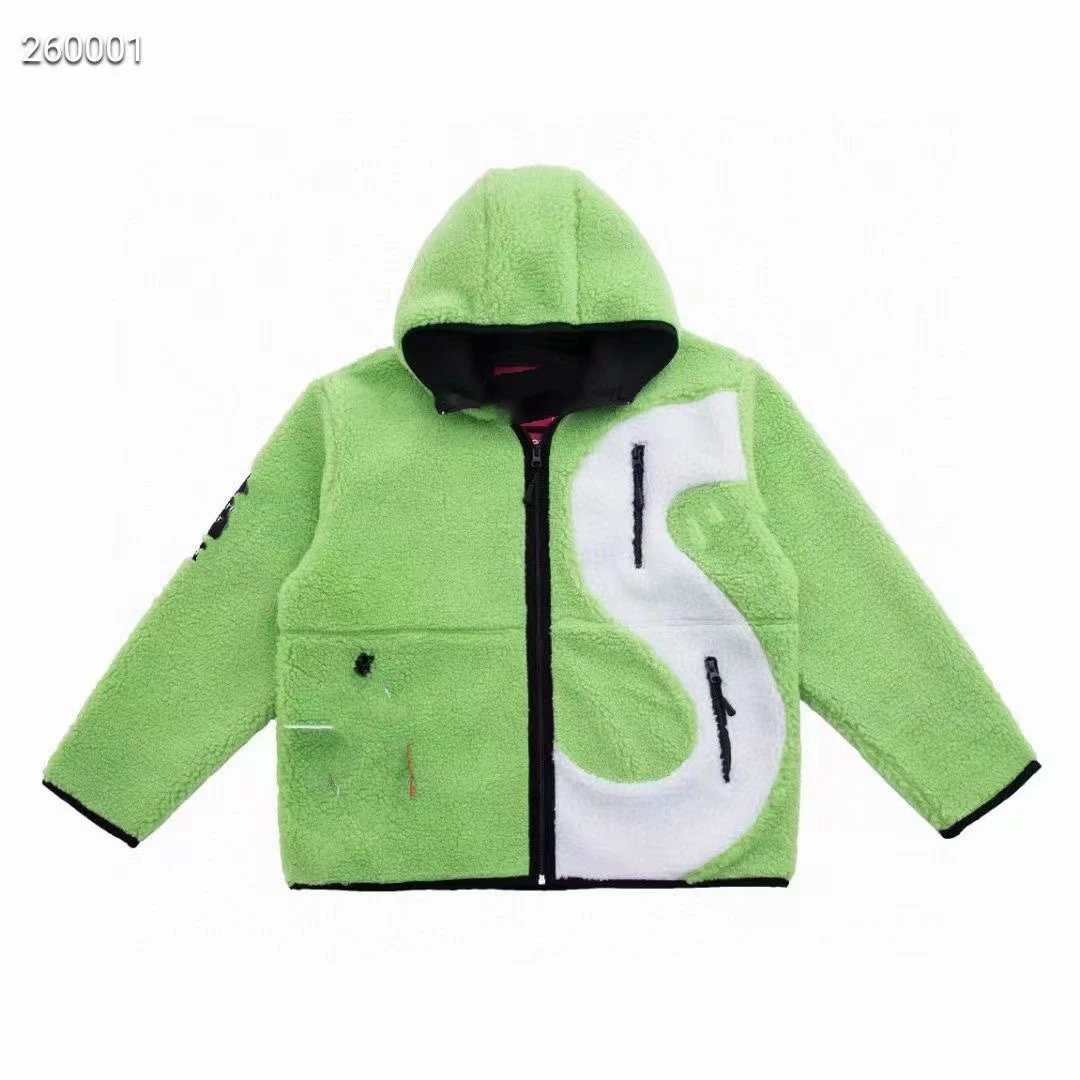 St&uuml;ssy Big S Sherpa Fleece Hooded Jacket