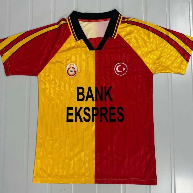 Galatasaray Retro Soccer Jersey Collection Vintage Red and Yellow