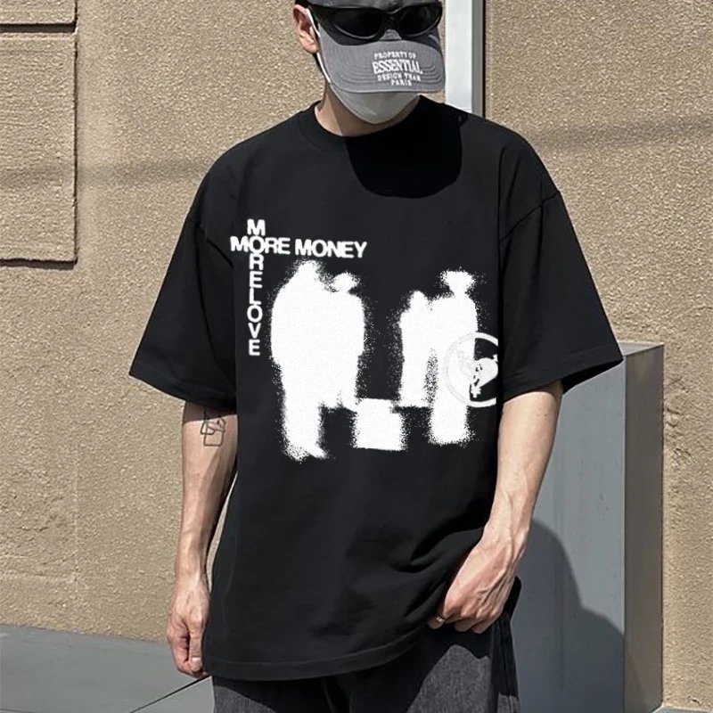 YCOA More Money More Love Graphic Print Oversized T-Shirt