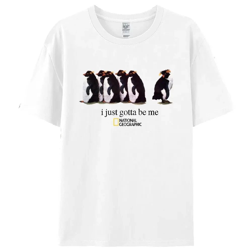 National Geographic National Graphic Wildlife Penguin and Otter Quote T-Shirt