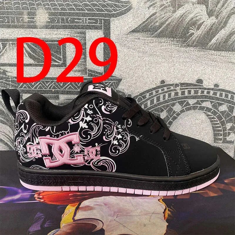 DC Shoes Low Top Skate Sneaker with Large Side Logo and Star Detail