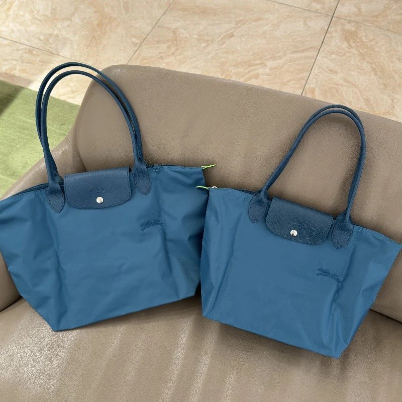 Longchamp Le Pliage Nylon Small Tote Bag with Leather Handles