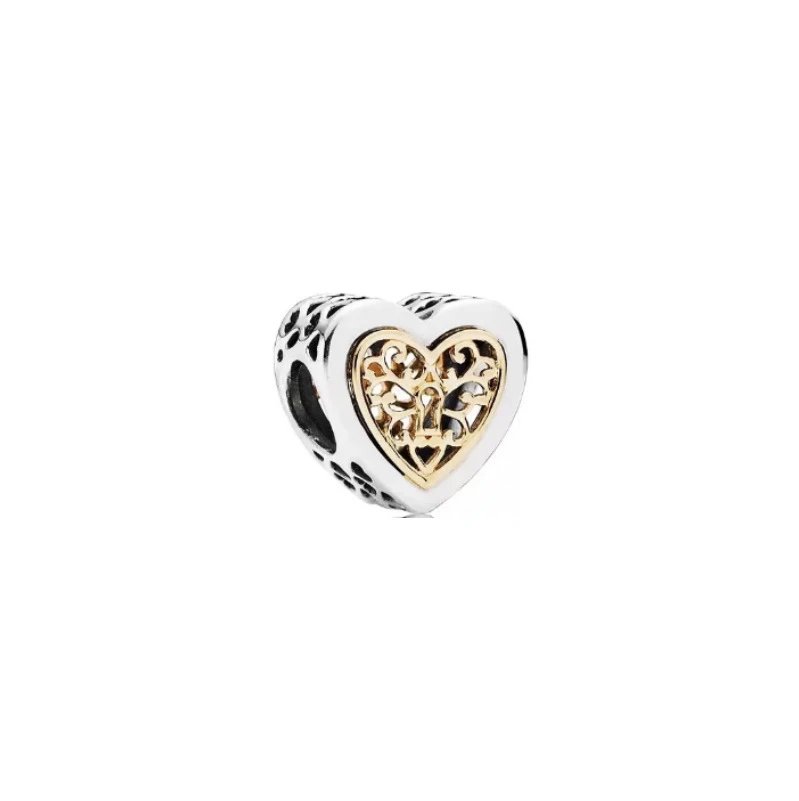 Pandora Sterling Silver Two-Tone Heart Charm Collection