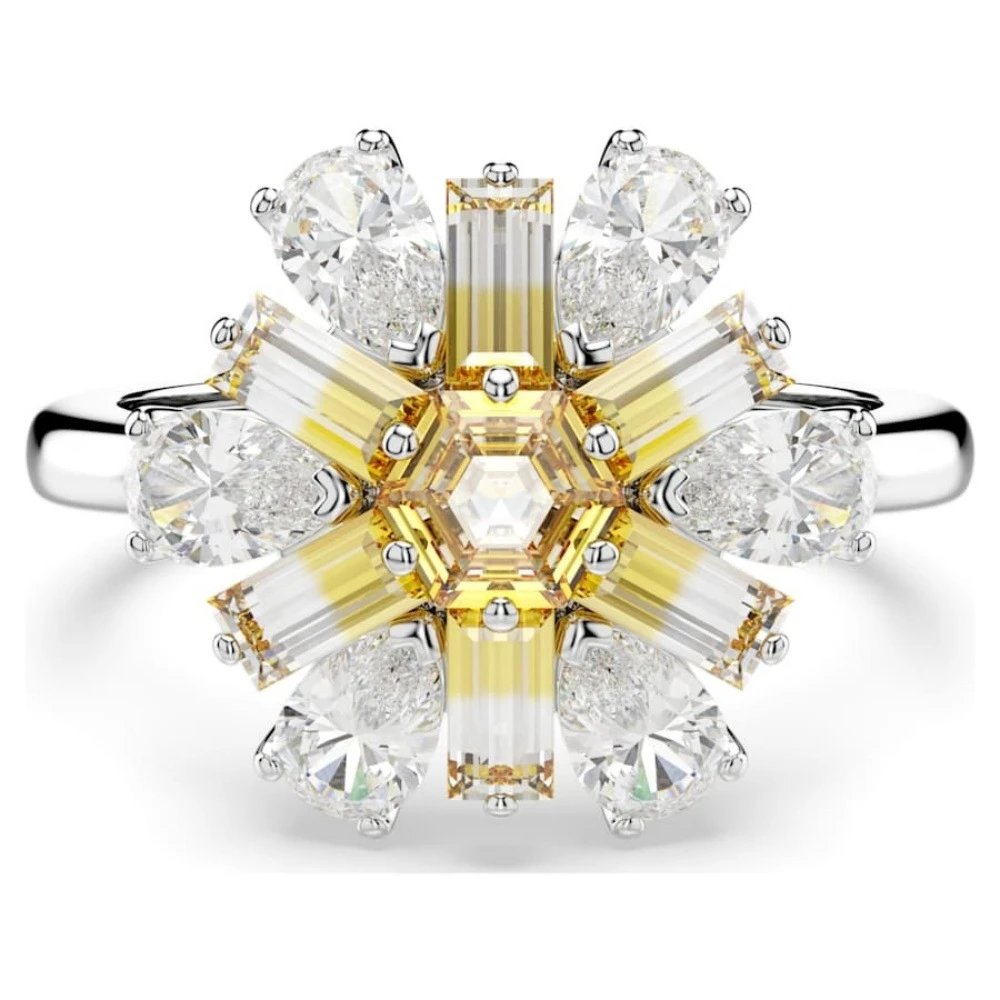 Floral Cluster Diamond and Gemstone Ring Pendant Earrings Set