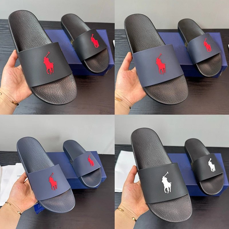 Polo Ralph Lauren Rubber Slide Sandals with Big Pony Logo