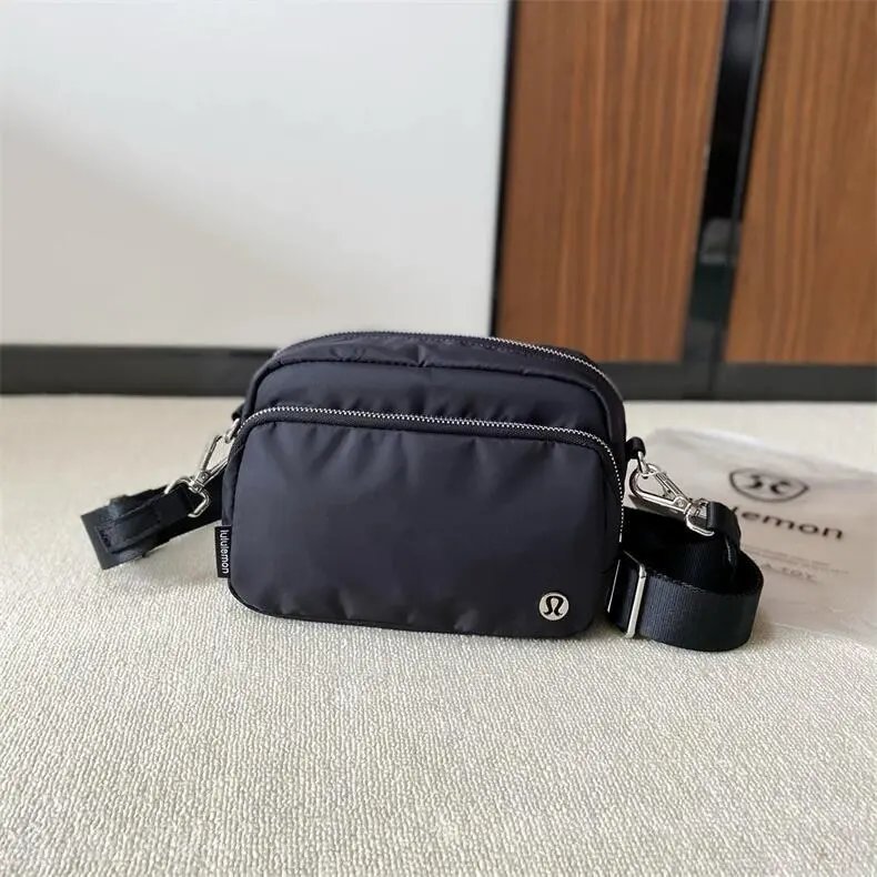 lululemon Nylon Crossbody Bag with Adjustable Strap and Omega Logo
