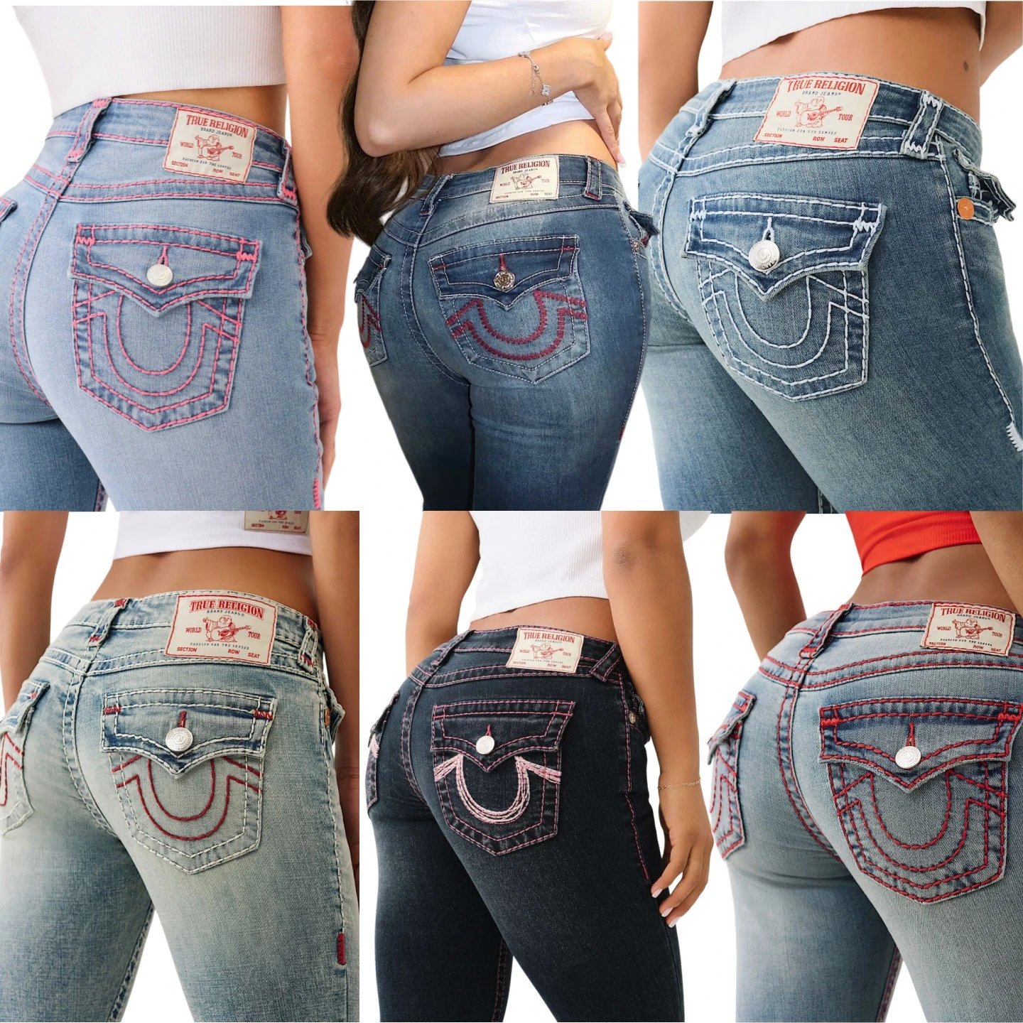 True Religion Women's Bootcut Jeans with Signature Horseshoe Pocket Stitching