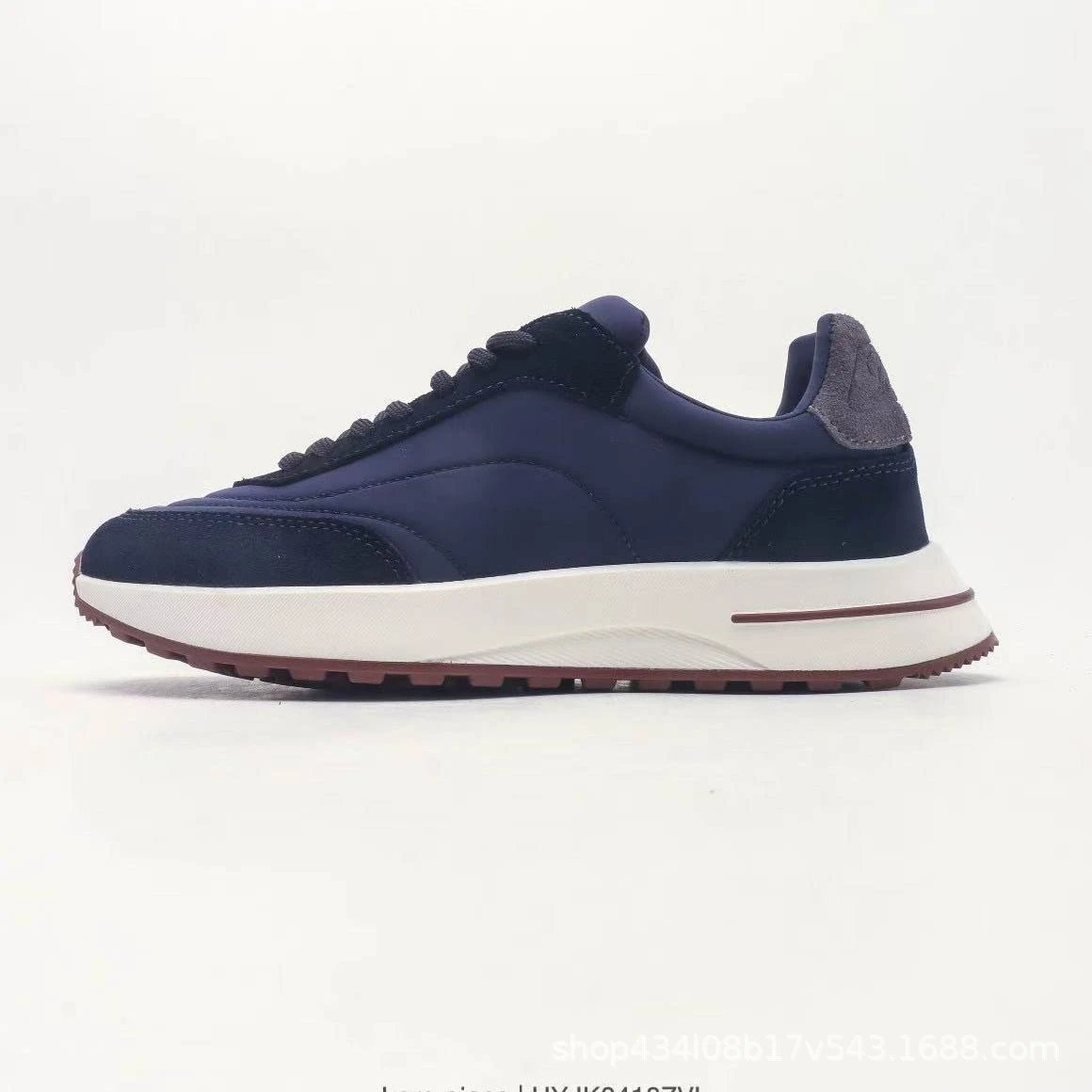Unbranded Nylon and Suede Low-Top Platform Sneakers