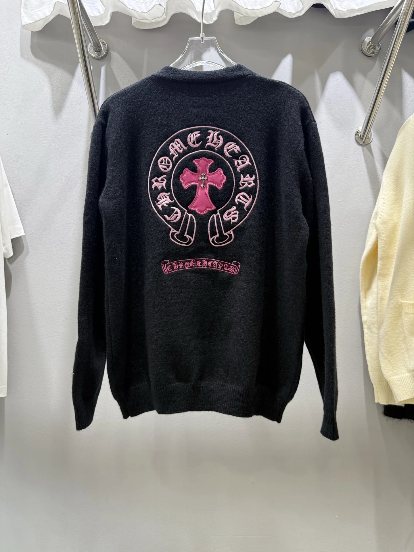 Chrome Hearts Knit Sweaters with Cross Logo Embroidery