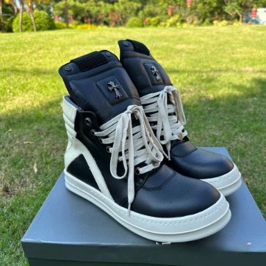 Rick Owens Geobasket High-Top Wedge Sneaker