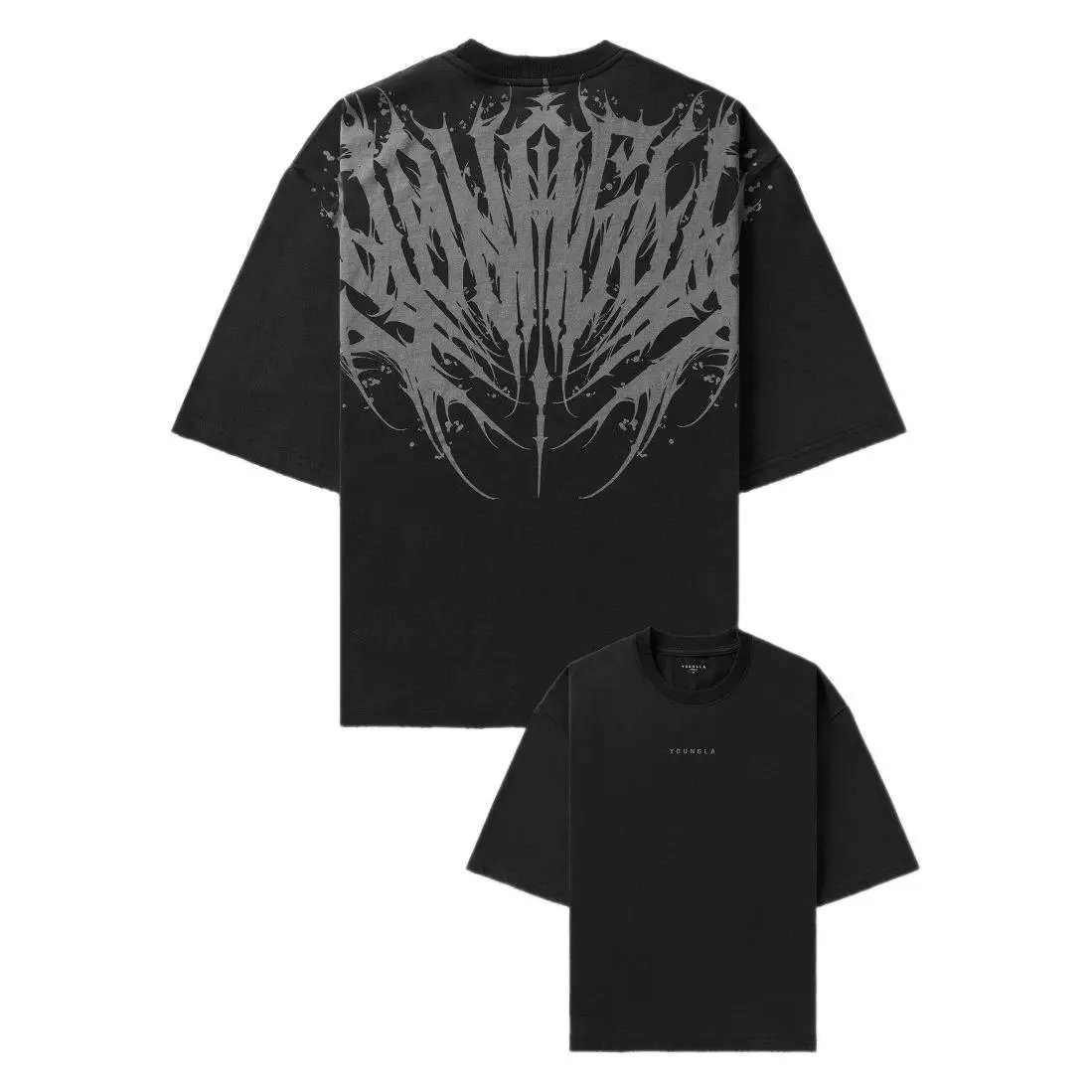 YO.UNG.LA Oversized Graphic T-Shirt with Large Back Print