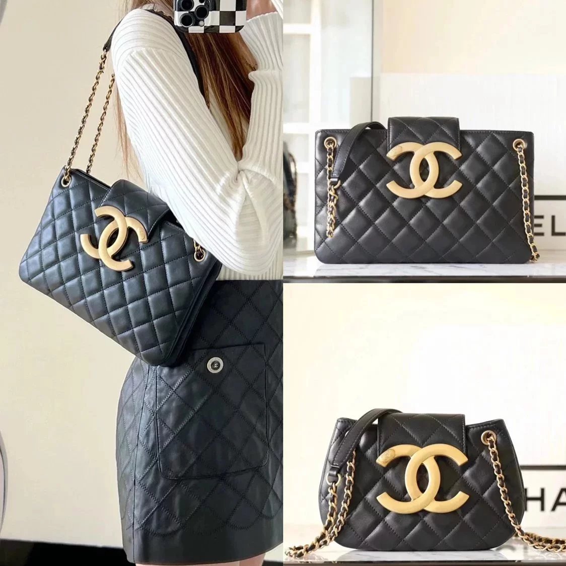 Early Spring New Large Logo Round Crossbody Bag