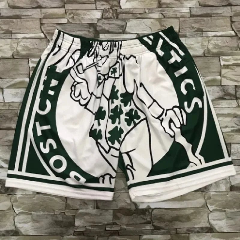 Mitchell & Ness Boston Celtics Basketball Shorts - White/Green White