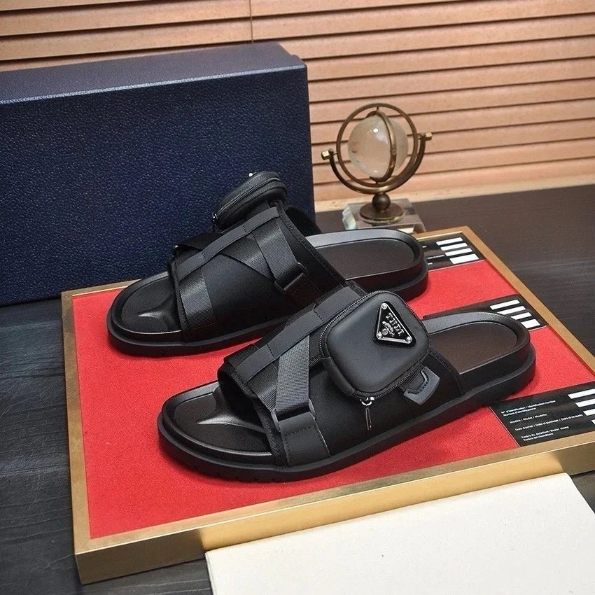 Prada Sandals Woven lug-sole slingback — p37