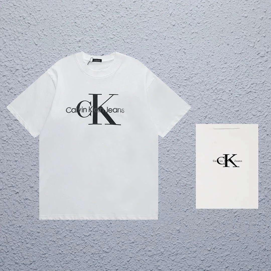 Calvin Klein Jeans CK Logo White Green Black Pink Beige Casual T-Shirt