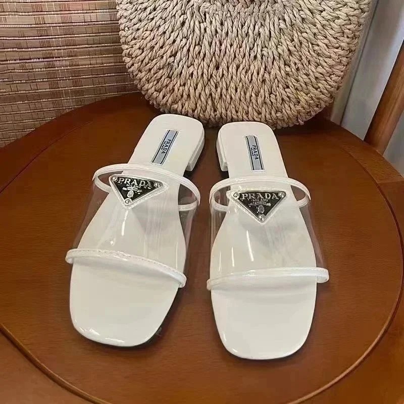Prada Sandals Woven lug-sole slingback — p25