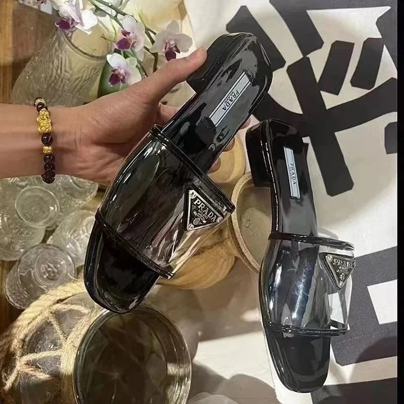 Prada Sandals Woven lug-sole slingback — p23