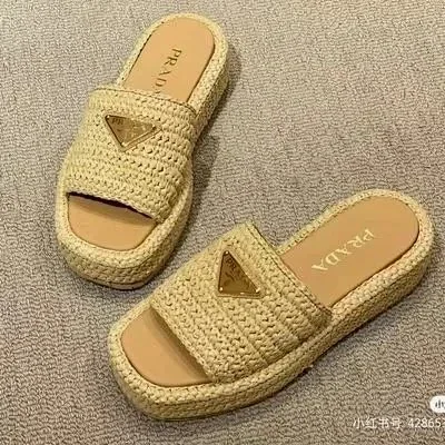 Prada Sandals Woven lug-sole slingback product detail image 6