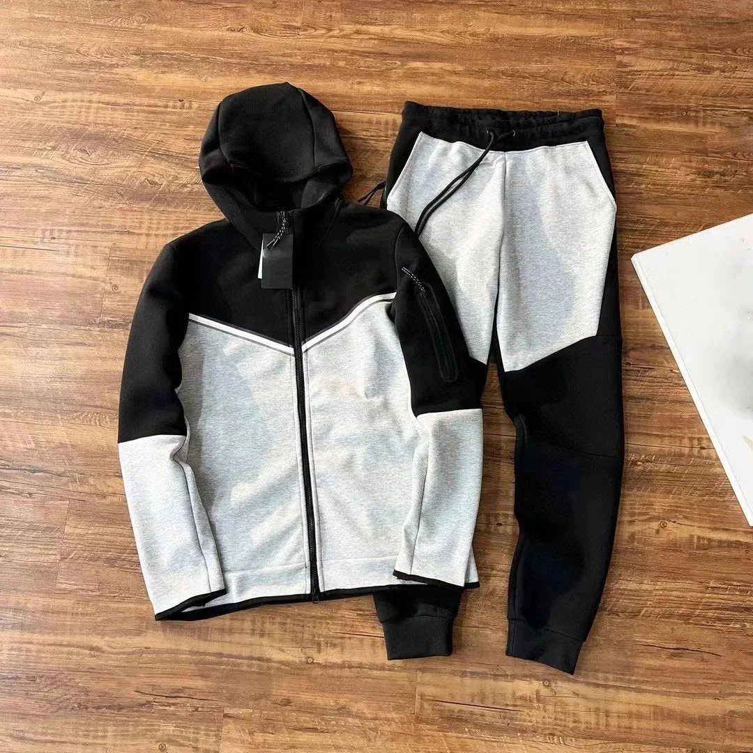 Black with light gray, half-sleeved