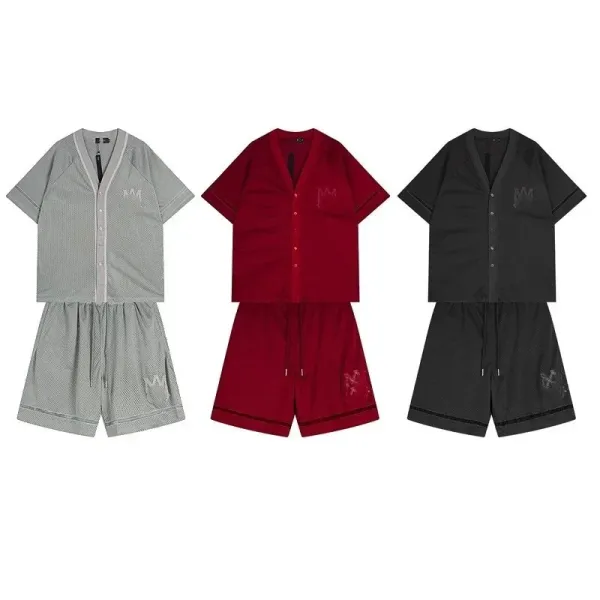AMI Paris Mesh Baseball Set Gray - 6