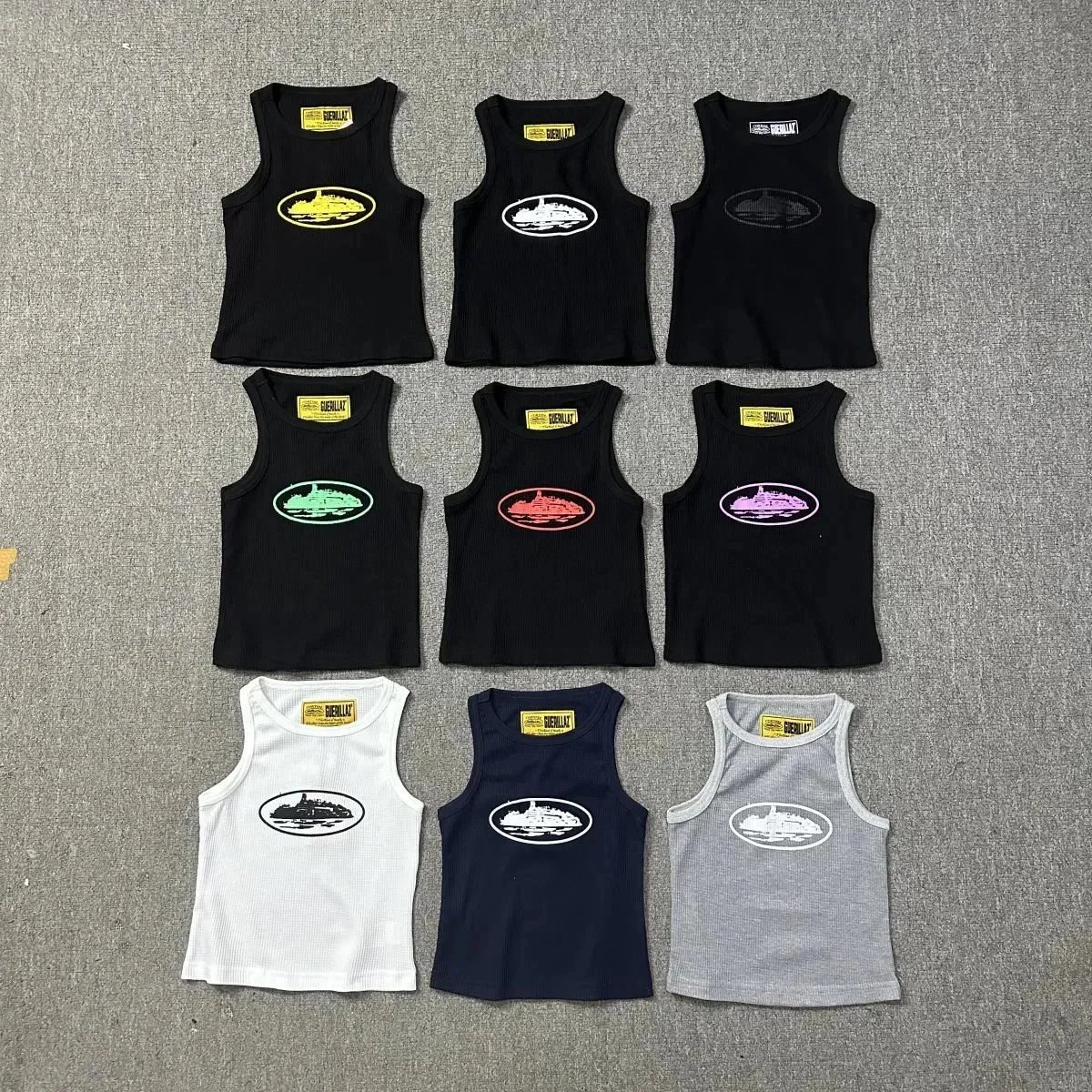 GIEBULLAT Ship Logo Ribbed Tank Top - 002538