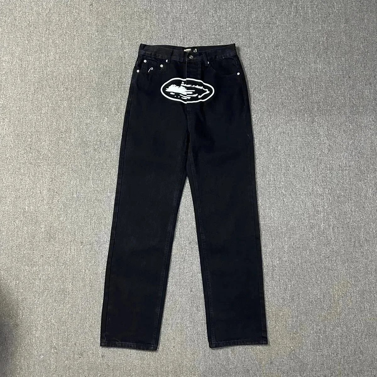 Corteiz Jeans Alcatraz Logo Embroidered Straight-Leg image 5
