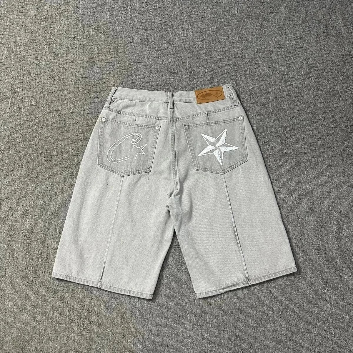 Corteiz Jeans Alcatraz Logo Embroidered Straight-Leg — 9