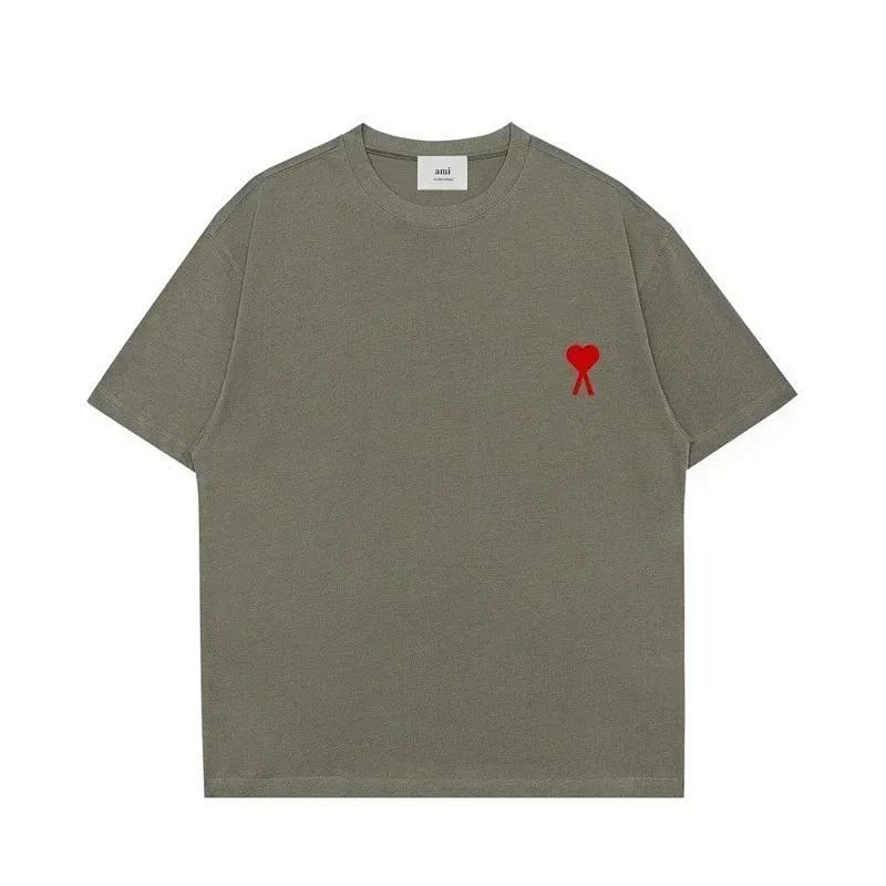 AMI Paris Heart Logo T-Shirt Gray product detail 2 in Litbuy spreadsheet finds