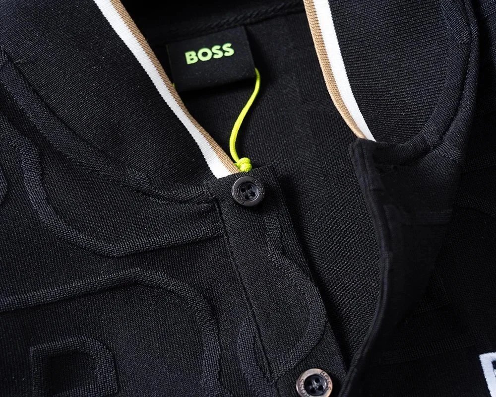 Hugo Boss Logo V-Neck Polo Black - 9