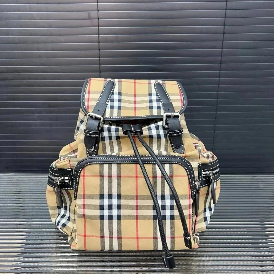 Burberry Monogram Print Blue Canvas Backpack - 9