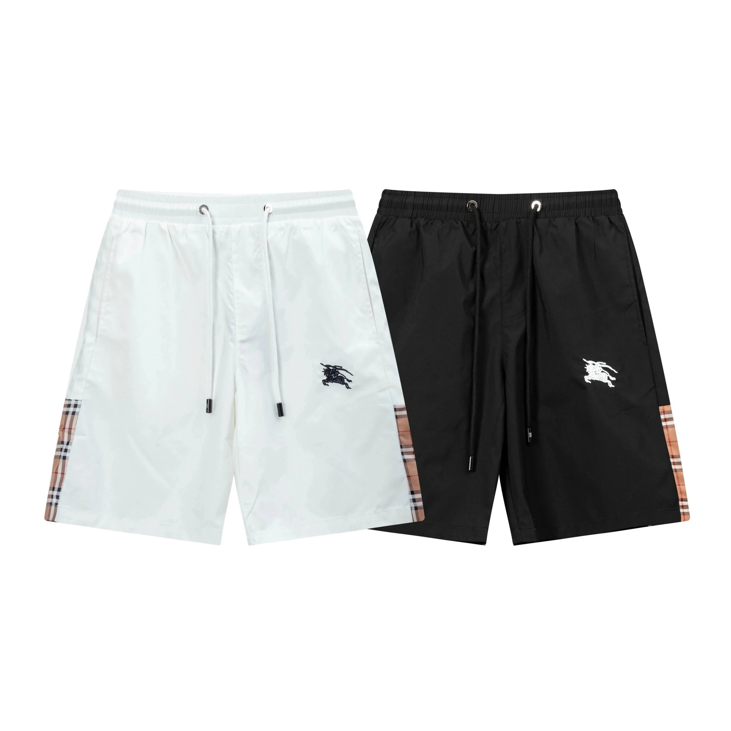 Burberry Check Print Beige White Black Red Blue Gray Navy Striped Swim Shorts