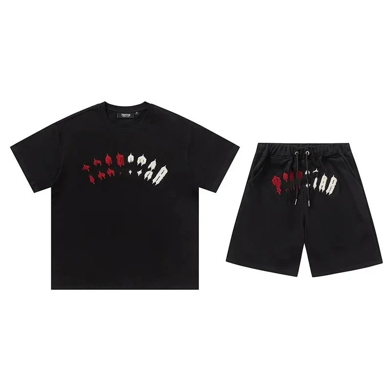TRIPTOR Embroidered Graphic T-Shirt/Shorts Set - 001925