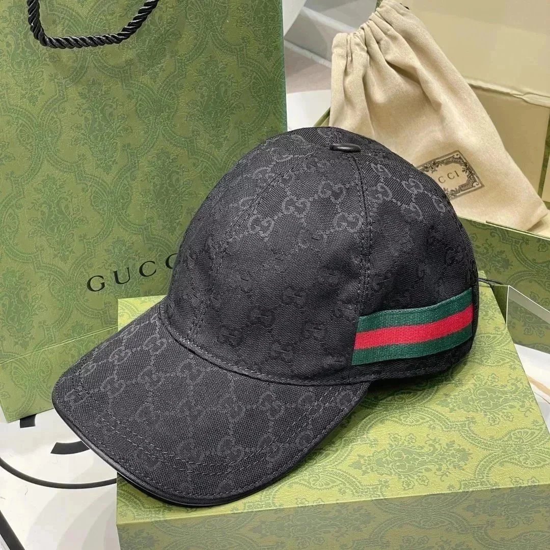 Gucci Hats GG Monogram Bucket Hat and Baseball Cap — 16