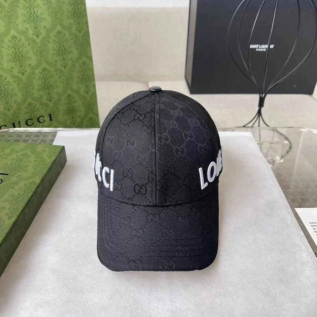 Gucci Hats GG Monogram Bucket Hat and Baseball Cap — 19