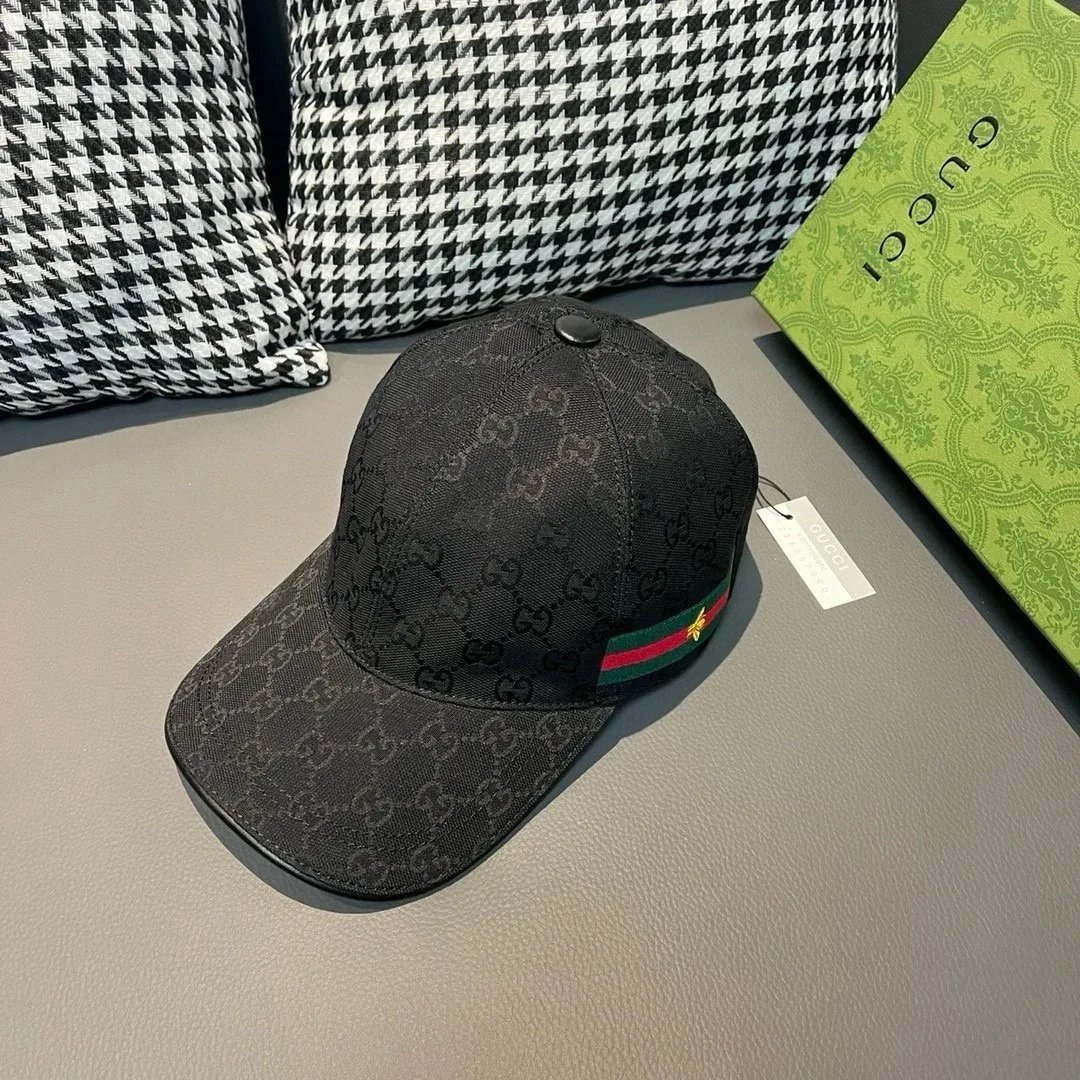 Gucci Hats GG Monogram Bucket Hat and Baseball Cap — 23