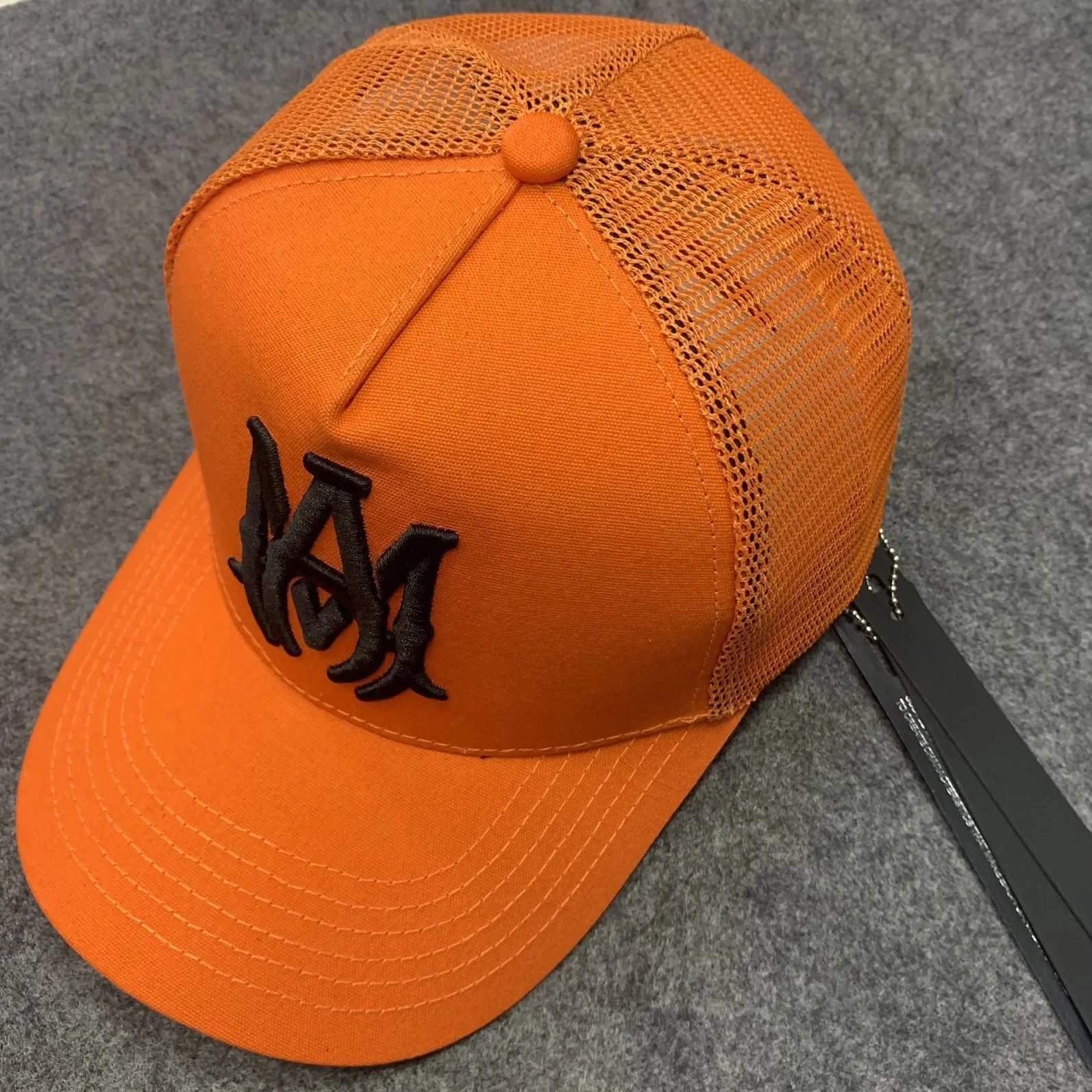 Amiri Logo Mesh Trucker Cap Black Red White Blue Gray Orange Brown