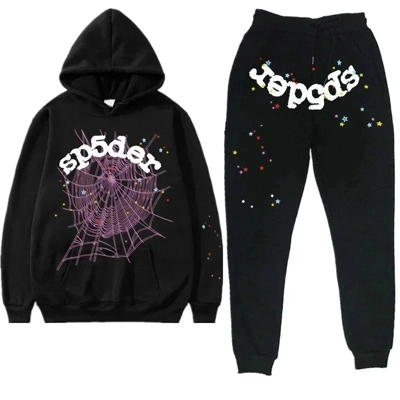 Spider 666 Collection Multicolor Graphic Hoodie and Jogger Set