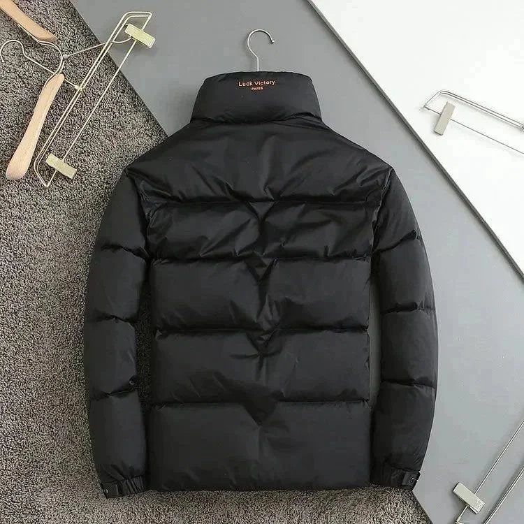 Winter Stand-Collar Printed 90% White Duck Down Jacket photo 7