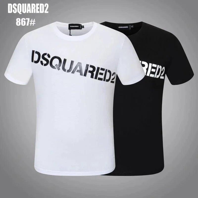 DSQUARED2 Icon White Black Graphic Print T-Shirt