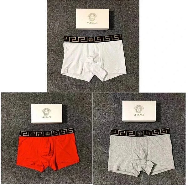 Versace Medusa Logo Boxer Briefs White Red Gray Underwear product listing in Litbuy spreadsheet finds