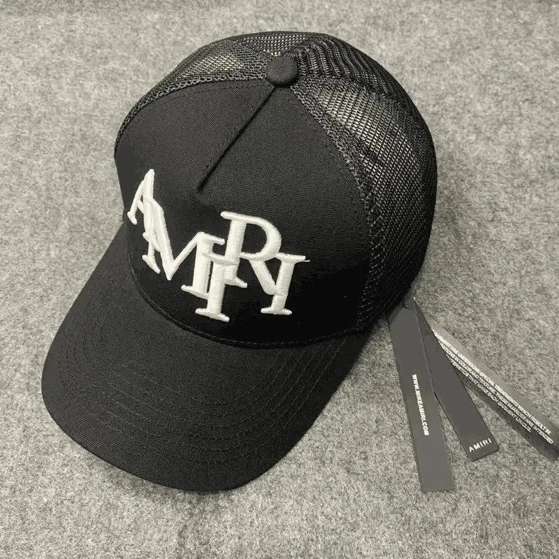 Amiri Logo Embroidered Mesh Trucker Cap T-Shirt