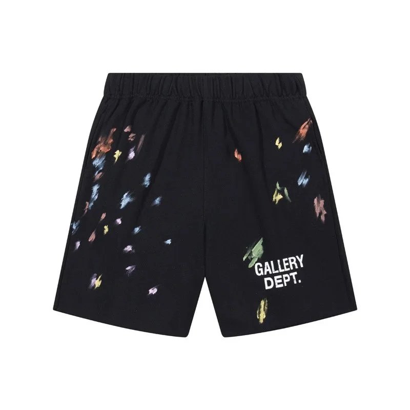 Gallery Dept. Paint Splatter Black Grey Streetwear Shorts