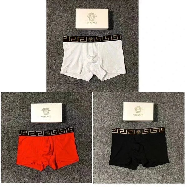 Versace Medusa Logo Boxer Briefs in White, Red, and Black Underwear product listing in Litbuy spreadsheet finds