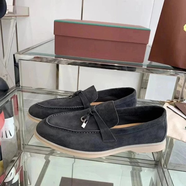 Hogan H222 Loafers Dark Gray Suede Casual Shoes product listing in Litbuy spreadsheet finds