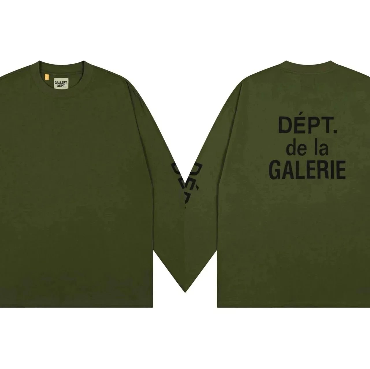 Gallery Dept. Gallery Dept. Dépt. de la Galerie Olive Green Long Sleeve T-Shirt Green